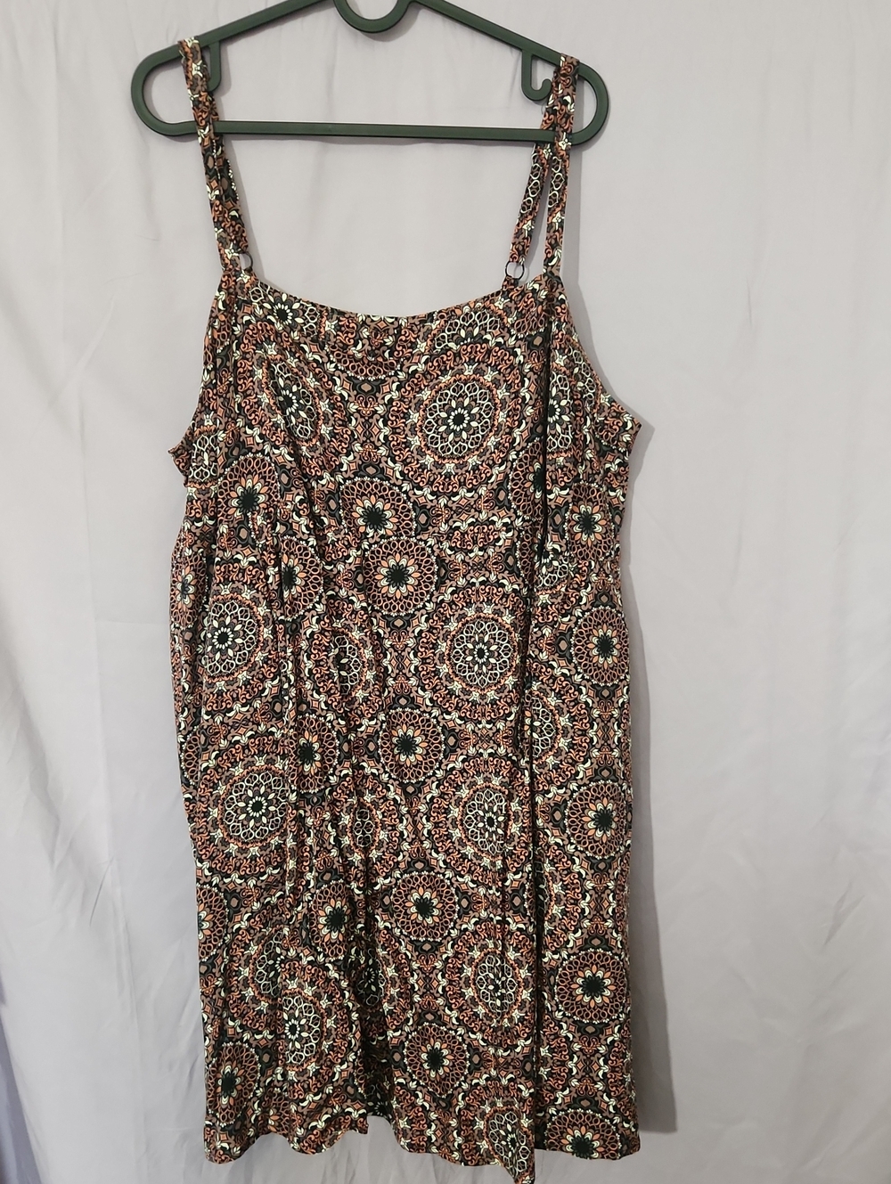 torrid black and coral Medallion Midi Dress
